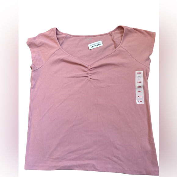 Old Navy Tops - Old Navy Pink Short Sleeve Ribbed Top XXL NWT